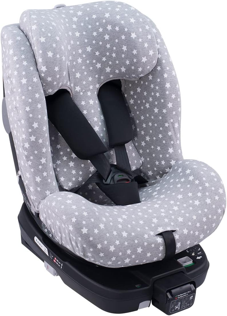 JYOKO Bezug fur Autositz kompatibel mit Recaro Salia 125 und Joie I-Spin Grow (White Star) - Image 2