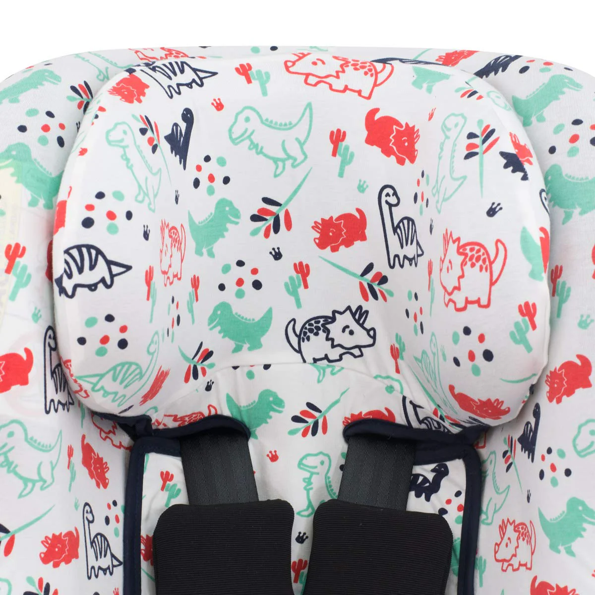 JYOKO KIDS Bezug für Autositz kompatibel mit Bugaboo Nuna by Turtle, aus Baumwolle (Dino Party), Din - Image 5