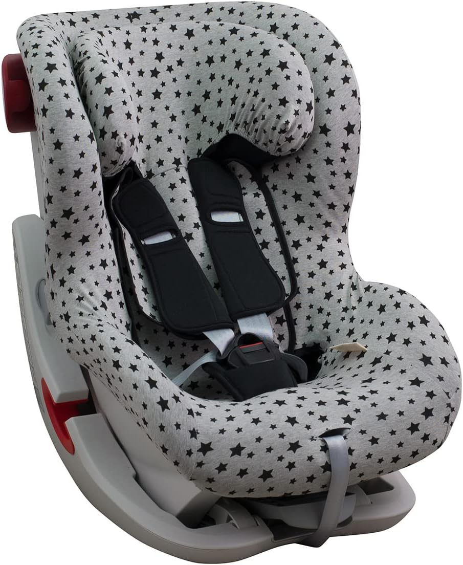 JYOKO Kids Bezug kompatibel mit Romer King II, Trifix (Black Star), Black Star - Image 2