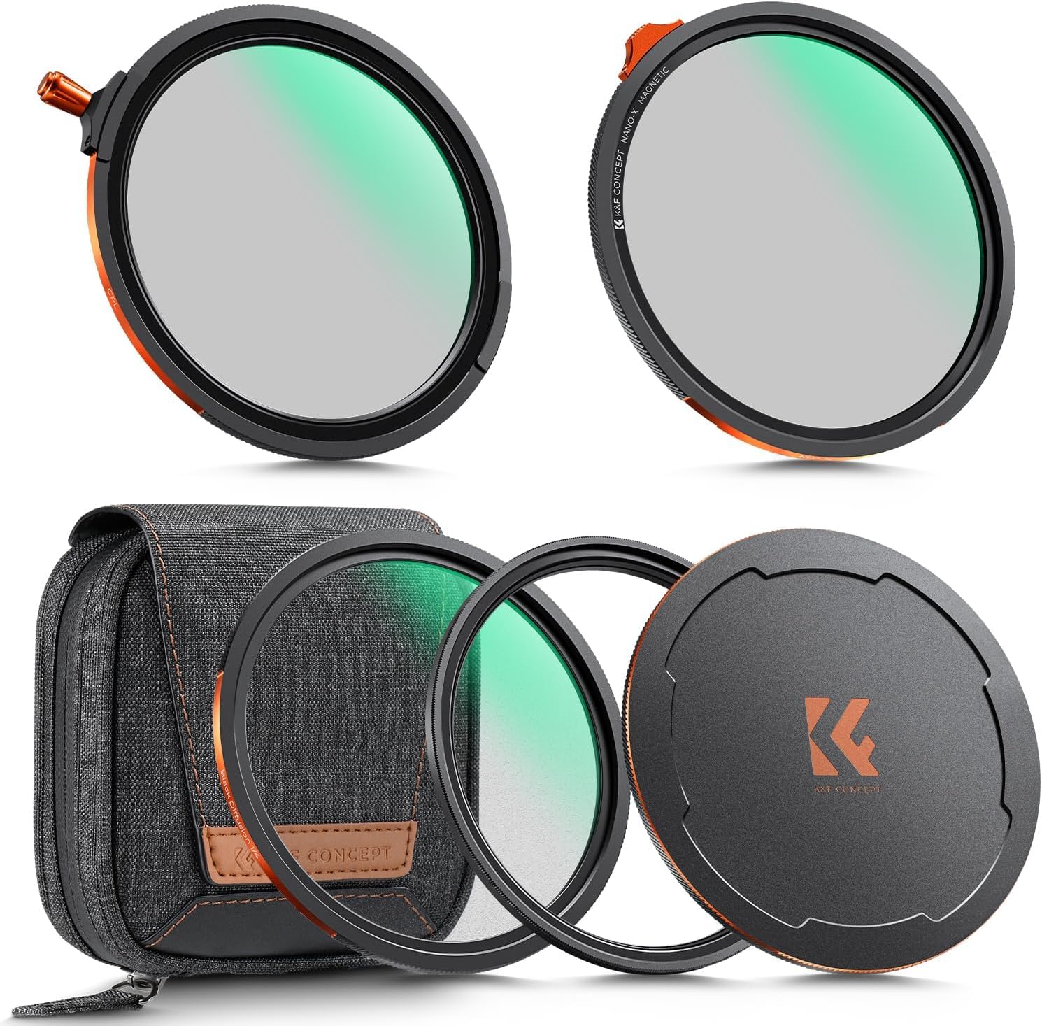 K&F CONCEPT Magnetic Filter Set 49mm Magnetisches Schnellwechsel System Quick Swap System Polfilter(