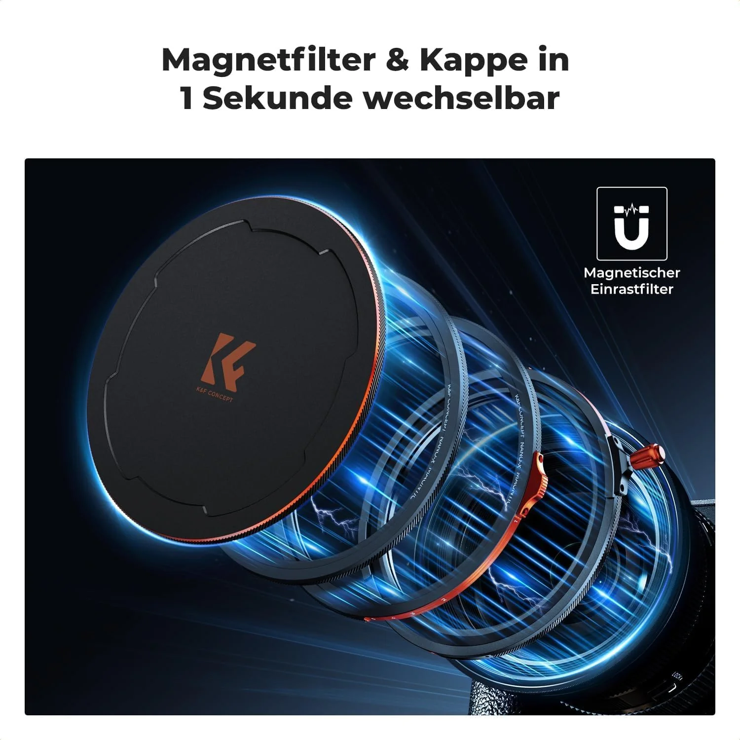 K&F CONCEPT Magnetic Filter Set 49mm Magnetisches Schnellwechsel System Quick Swap System Polfilter( - Image 3