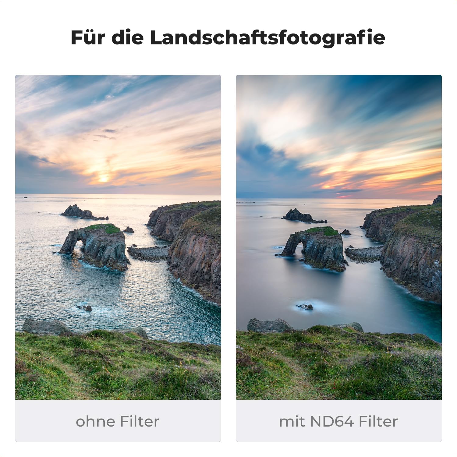 K&F Concept Nano-X Rechteckfilter ND64(6 Stop) 100x100mm Square Filter Graufilter aus Optisches Glas - Image 3