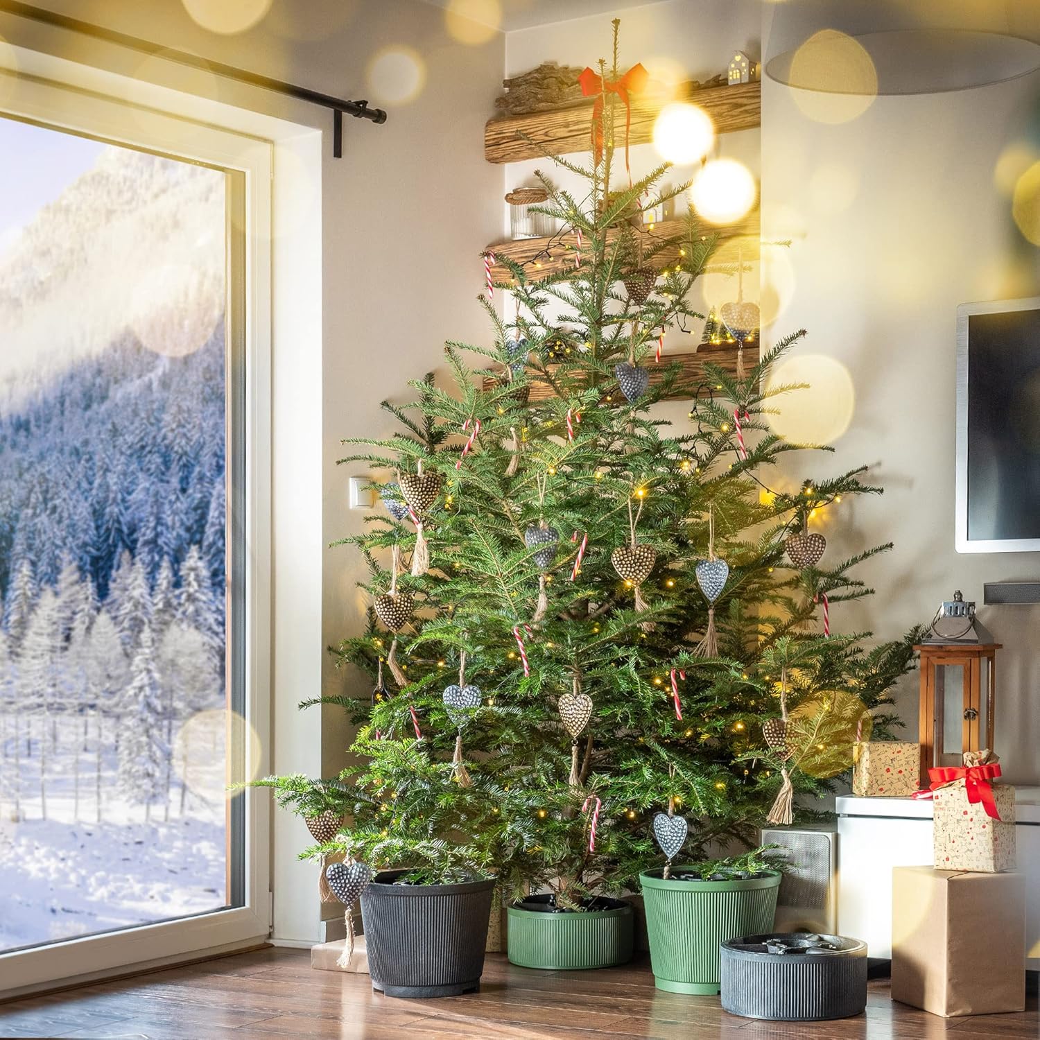 KADAX Weihnachtsbaumständer, Christbaumständer aus recycelten Kunststoff, Tannenbaumständer für eine - Image 6