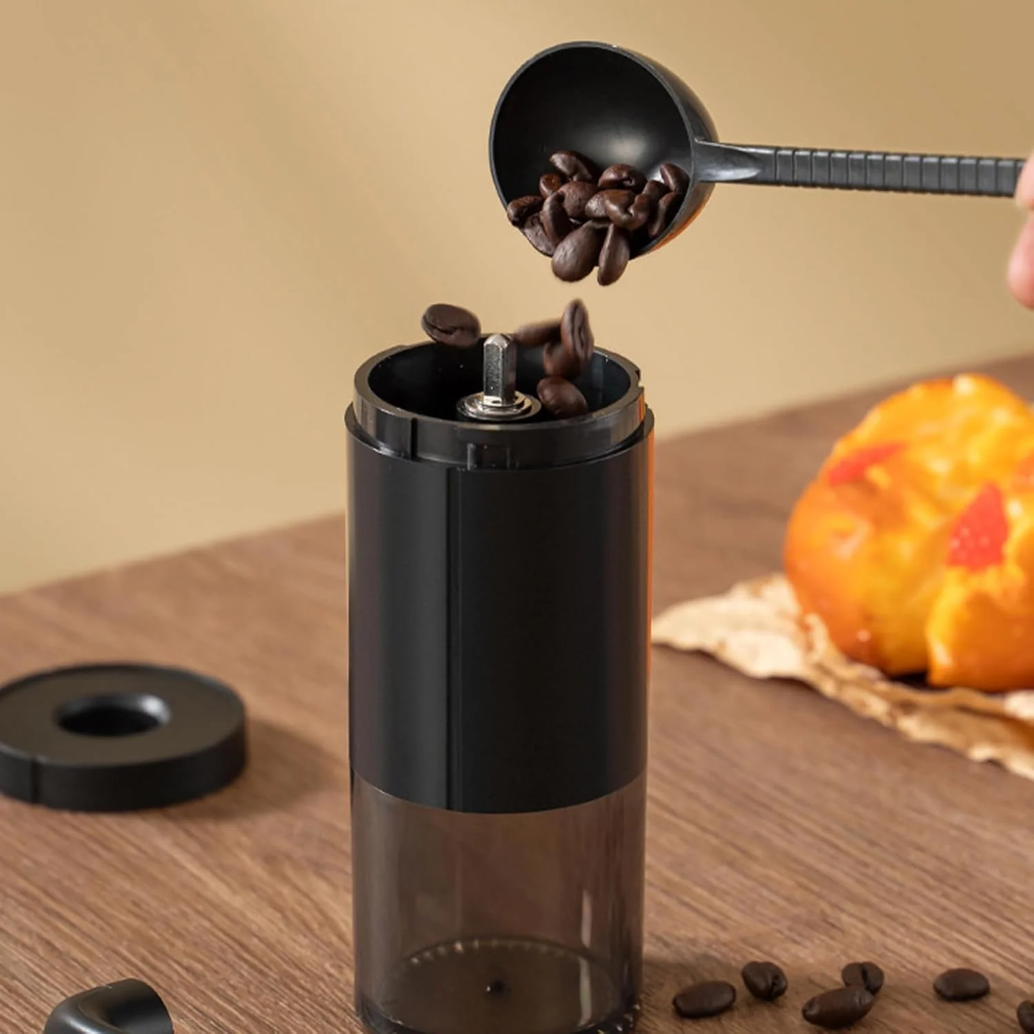 Kaffeemühle manuell mit Keramikmahlwerk,Tragbare Manuelle Handkaffeemühle mit 30g Kapazität, Konisch - Image 7