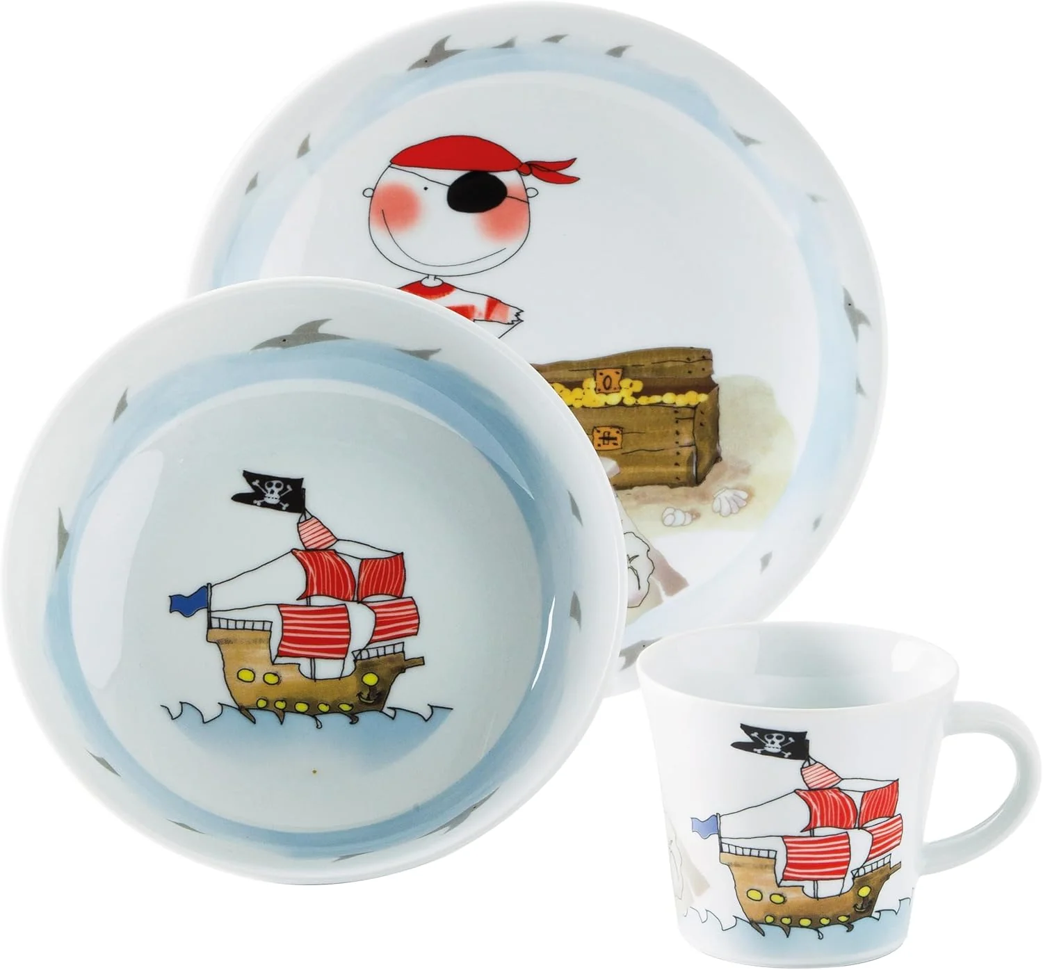 KAHLA 323460A76644C Kids Frühstücksteller 21,5 cm Schatzpirat | Frühstücksteller mit Piraten Design - Image 2