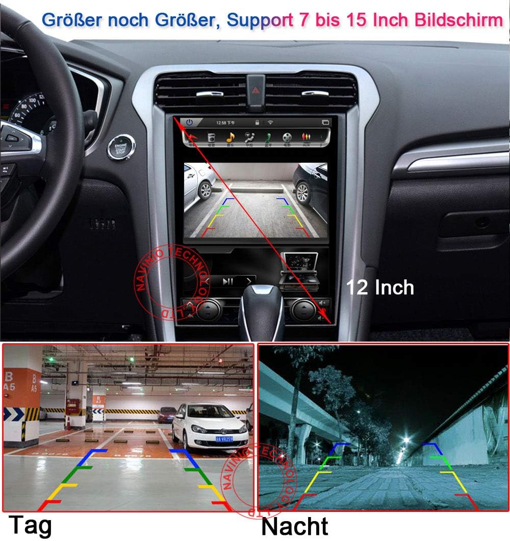 Kalakus Auto Rückfahrkamera Kennzeichenleuchte mit Wasserdicht Einparkkama Rückfahrsystem für Ford M - Image 5