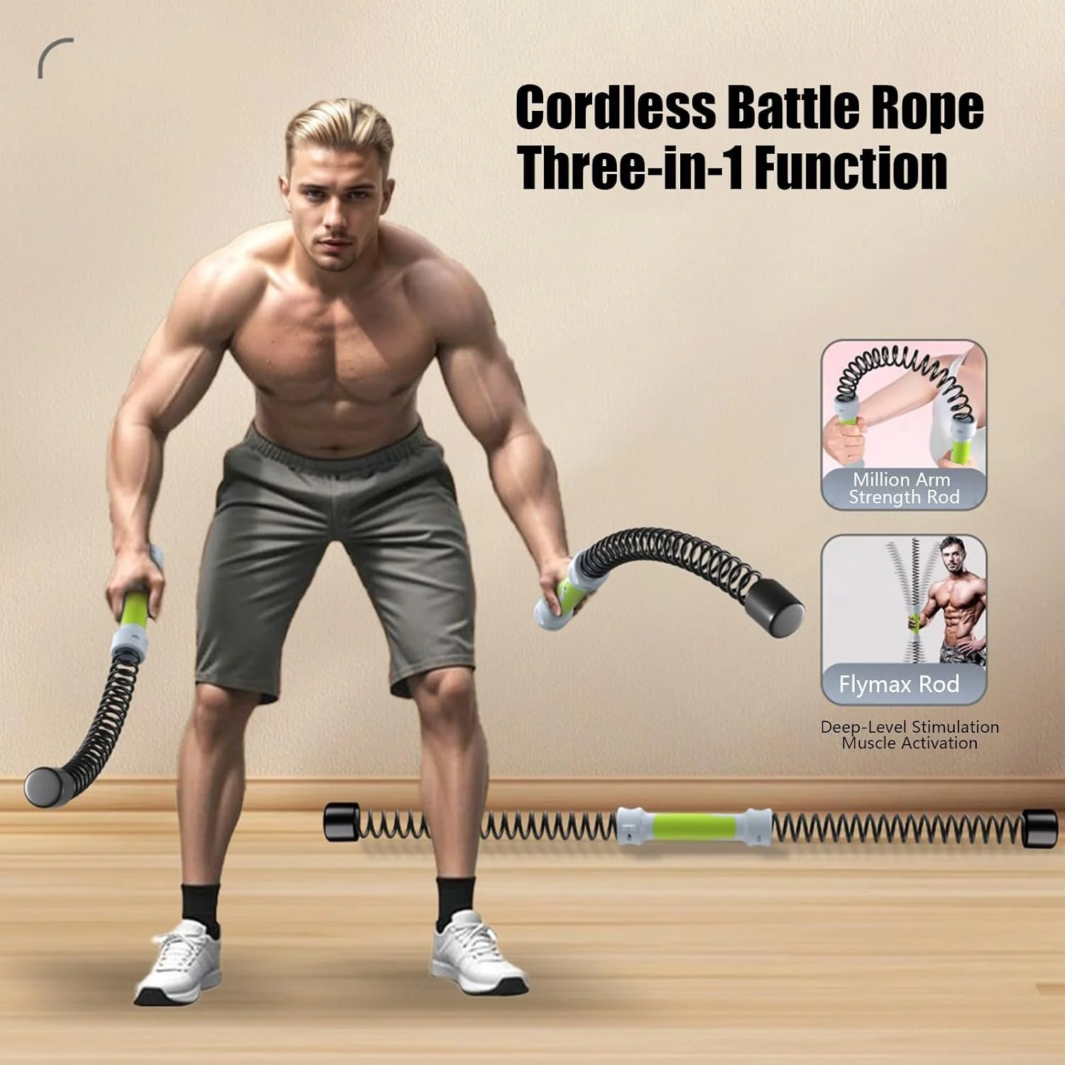 Kampfseil Übungsstäbe - Trainingsgeräte,Kabellose Seile Für Workout Und Training - Für Männer und er - Image 4