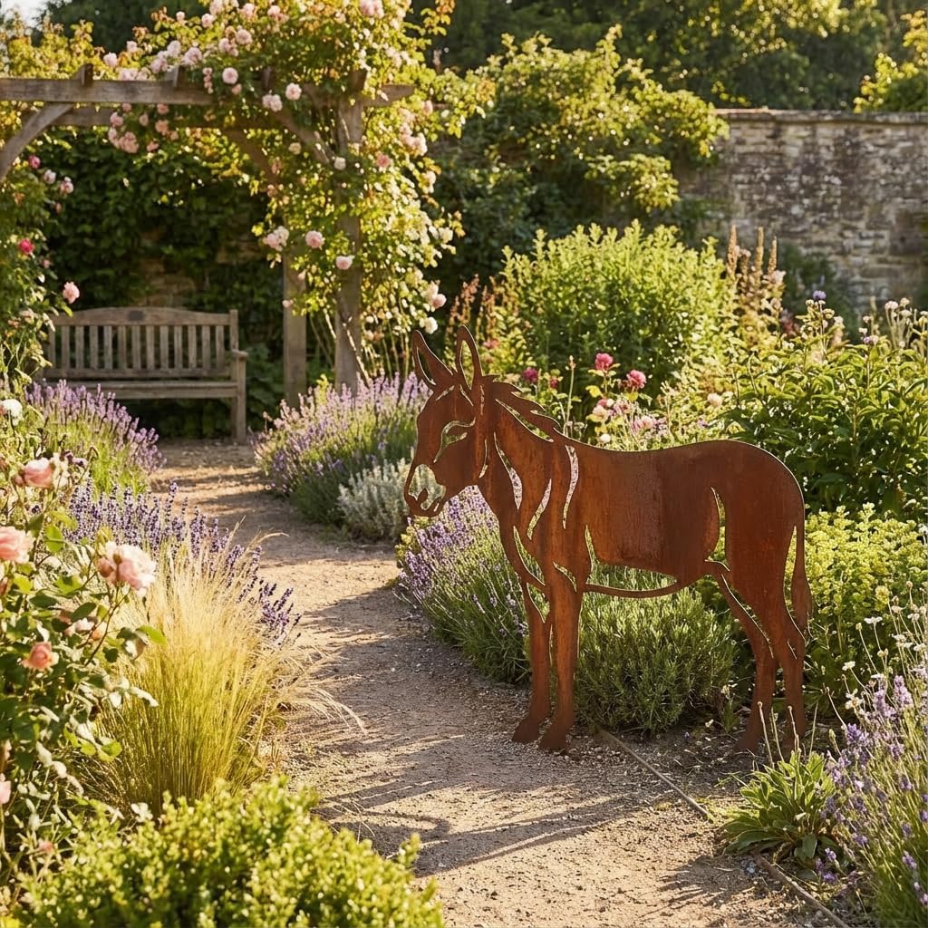 Kapaga - Gartenfigur aus Rost auf Einschlagbeinen - Metall Tierfigur - Edelrost Dekofigur - Tier Fig - Image 3