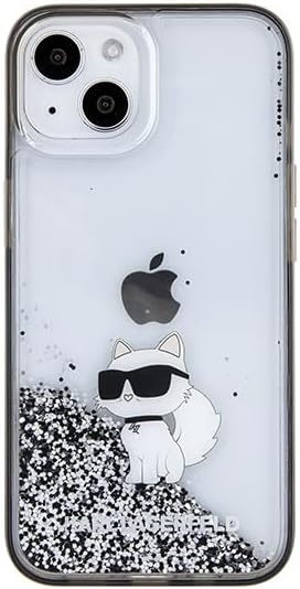 KARL LAGERFELD KLHCP15SLKCNSK Hülle für iPhone 15 6.1" transparent hardcase Liquid Glitter Choupette - Image 3