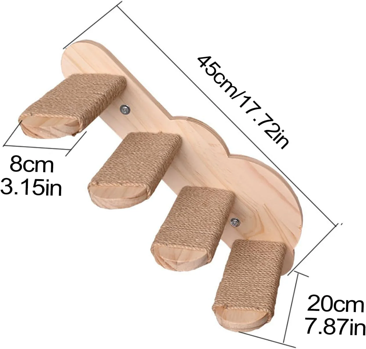 Katzen Wandstufe | Kletterstufen Schwebende Holztreppe Für Die Wand,Möbelregal Sitzstufen Für Schlaf - Image 5