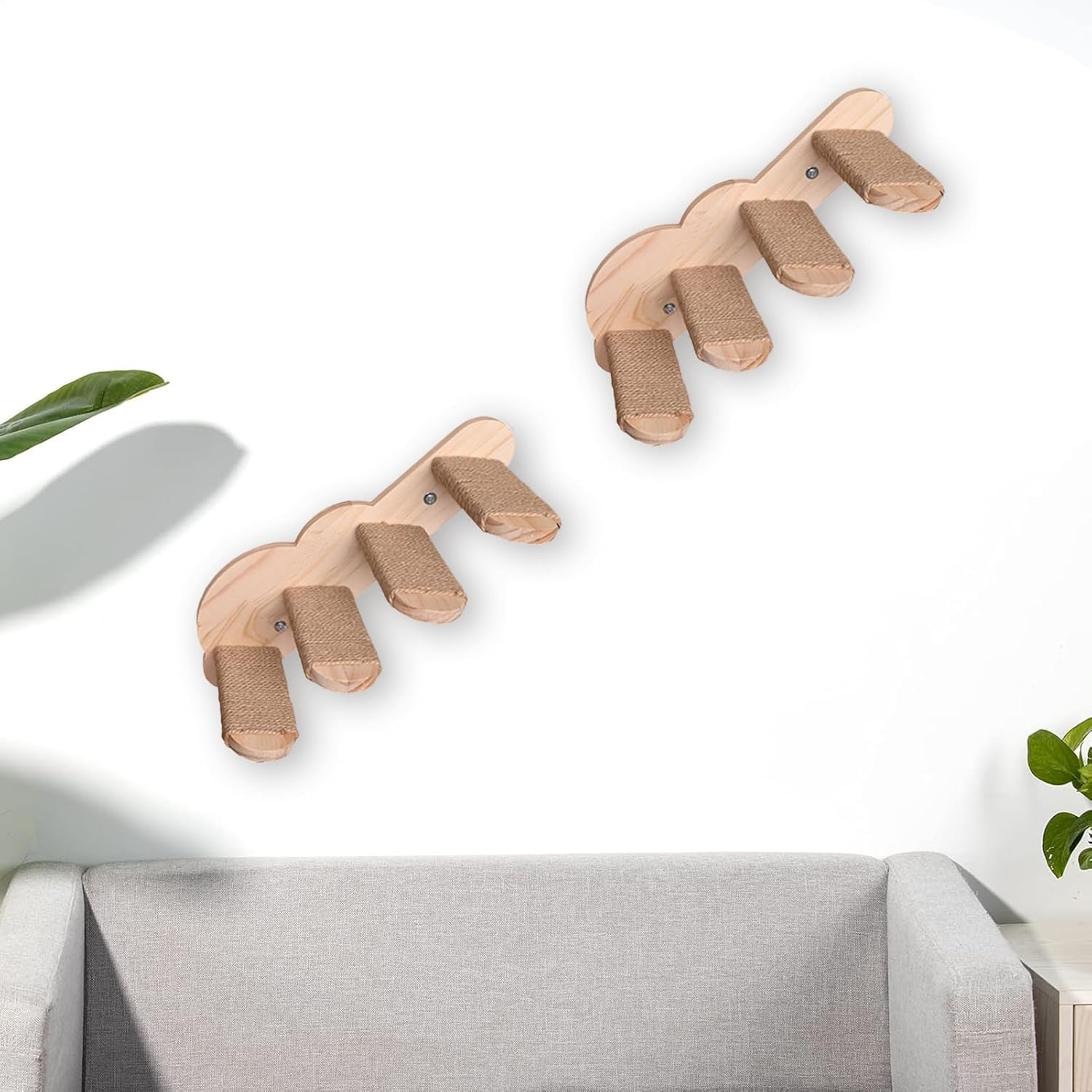 Katzen Wandstufe | Kletterstufen Schwebende Holztreppe Für Die Wand,Möbelregal Sitzstufen Für Schlaf - Image 8