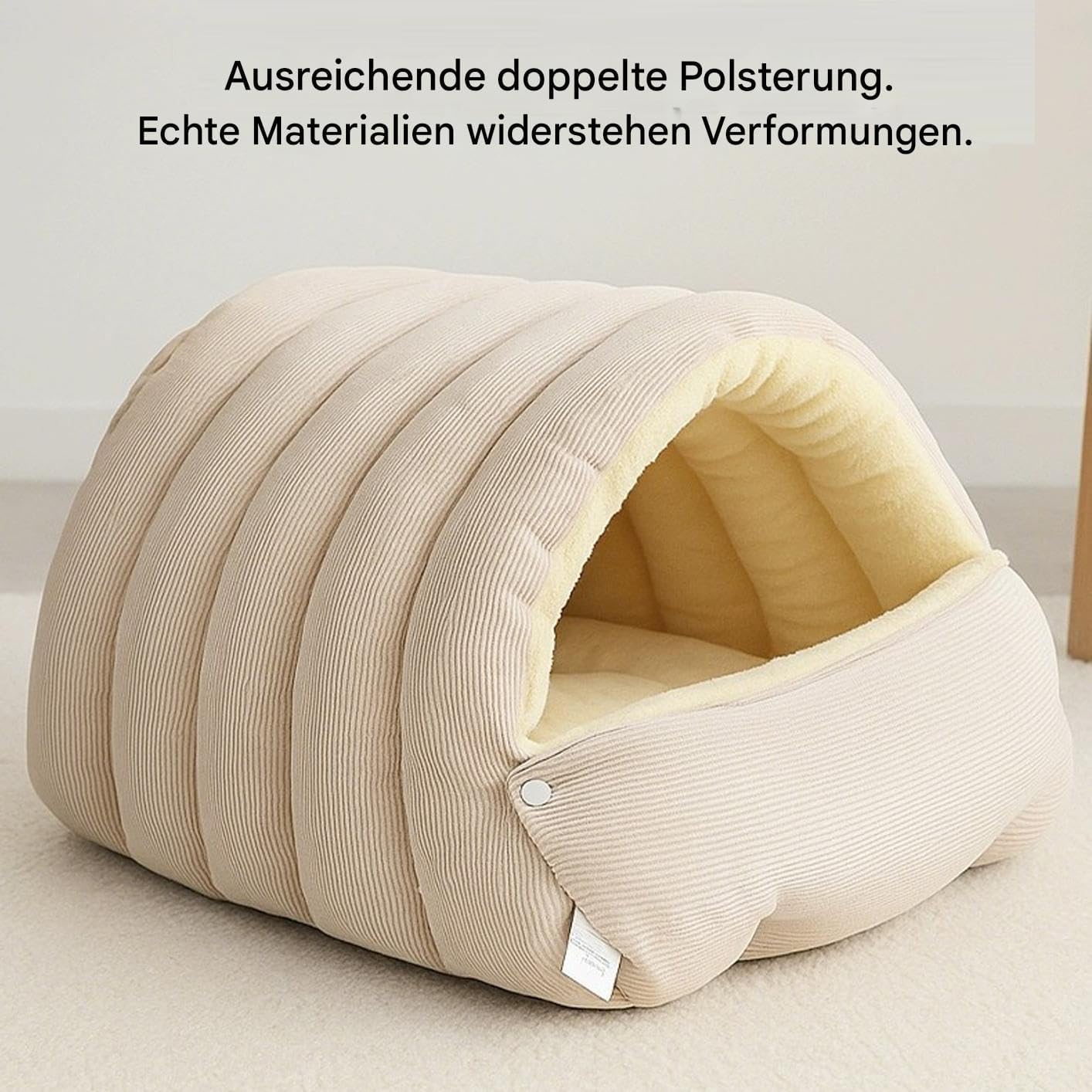 Katzenbett Waschbar,Katzenschlafsack Katzenschlafplatz Für Katzen Warmes Katzenhauszeltbett, Plüsch - Image 7