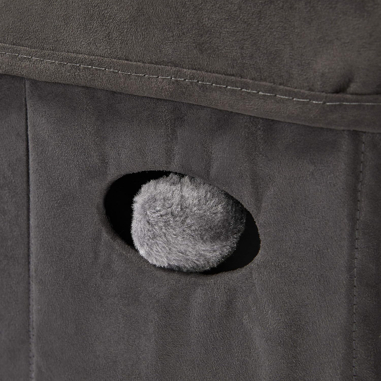 Katzenhöhle, 39,4 x 39,4 x 42 cm, faltbares Katzenversteck mit Spielzeug, gepolstertem Bett oben, gr - Image 4