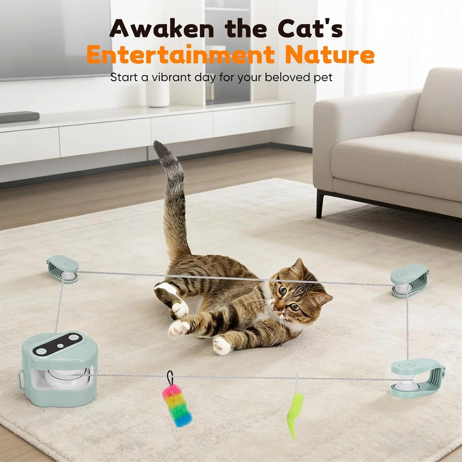 Katzenspielzeug Selbstbeschäftigung mit Fernbedienung, Katzenspielzeug Elektrisch für Katzen, Intera - Image 6