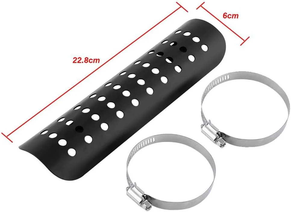 Keenso Motorrad Auspuff Hitzeschutzblech mit Loch, Motorrad 50mm-70mm Auspuff Endschalldämpfer Hitze - Image 2