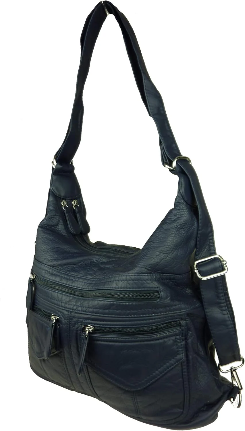 kennydoo Rucksacktasche I 2in1 Damen Rucksack und Handtasche in Einem I Schultertasche einfarbig uni - Image 4