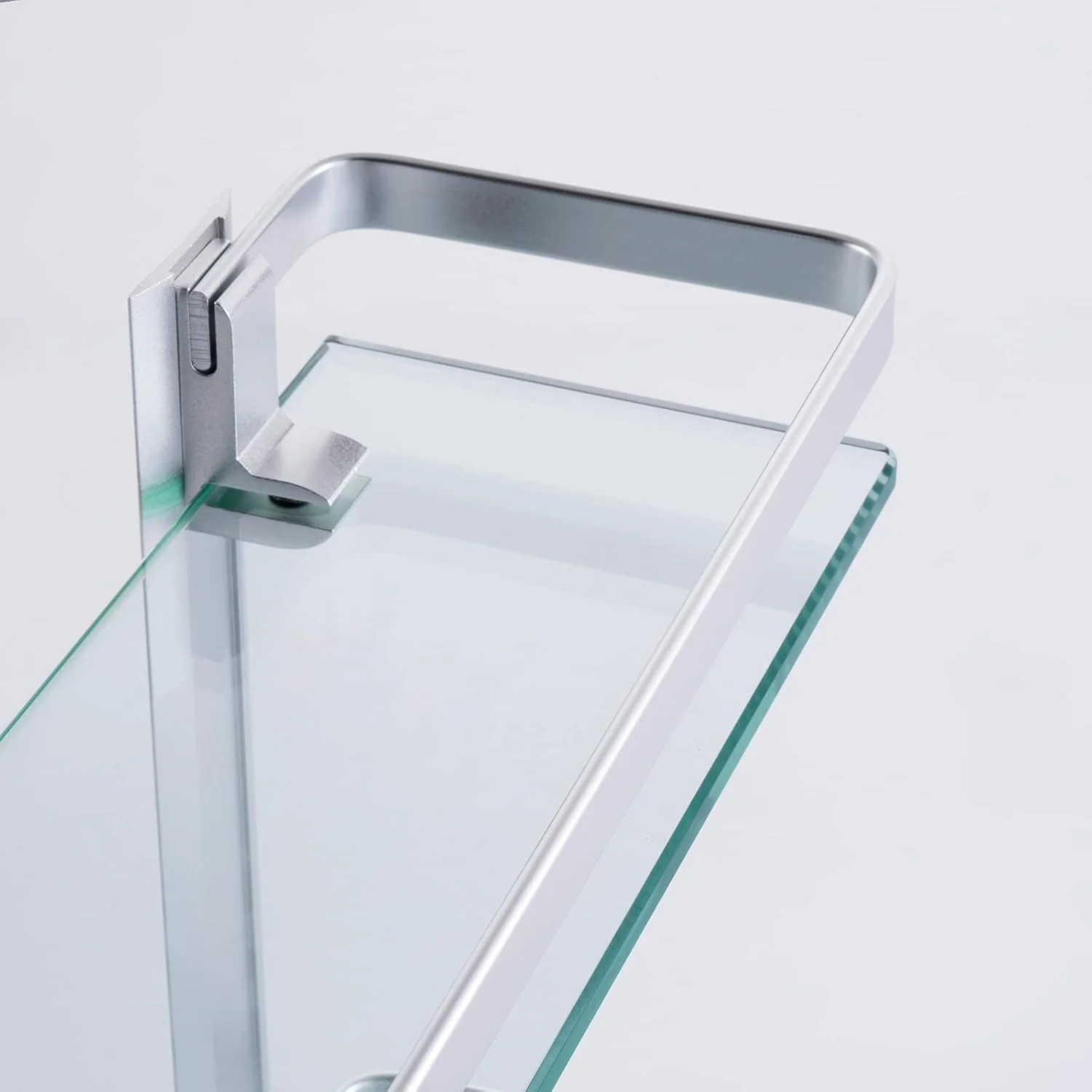 KES Glasregal Duschablage 35 cm, Glas Badregal 8mm Hartglas Badezimmer Regal Wandregal Dusche Ablage - Image 7