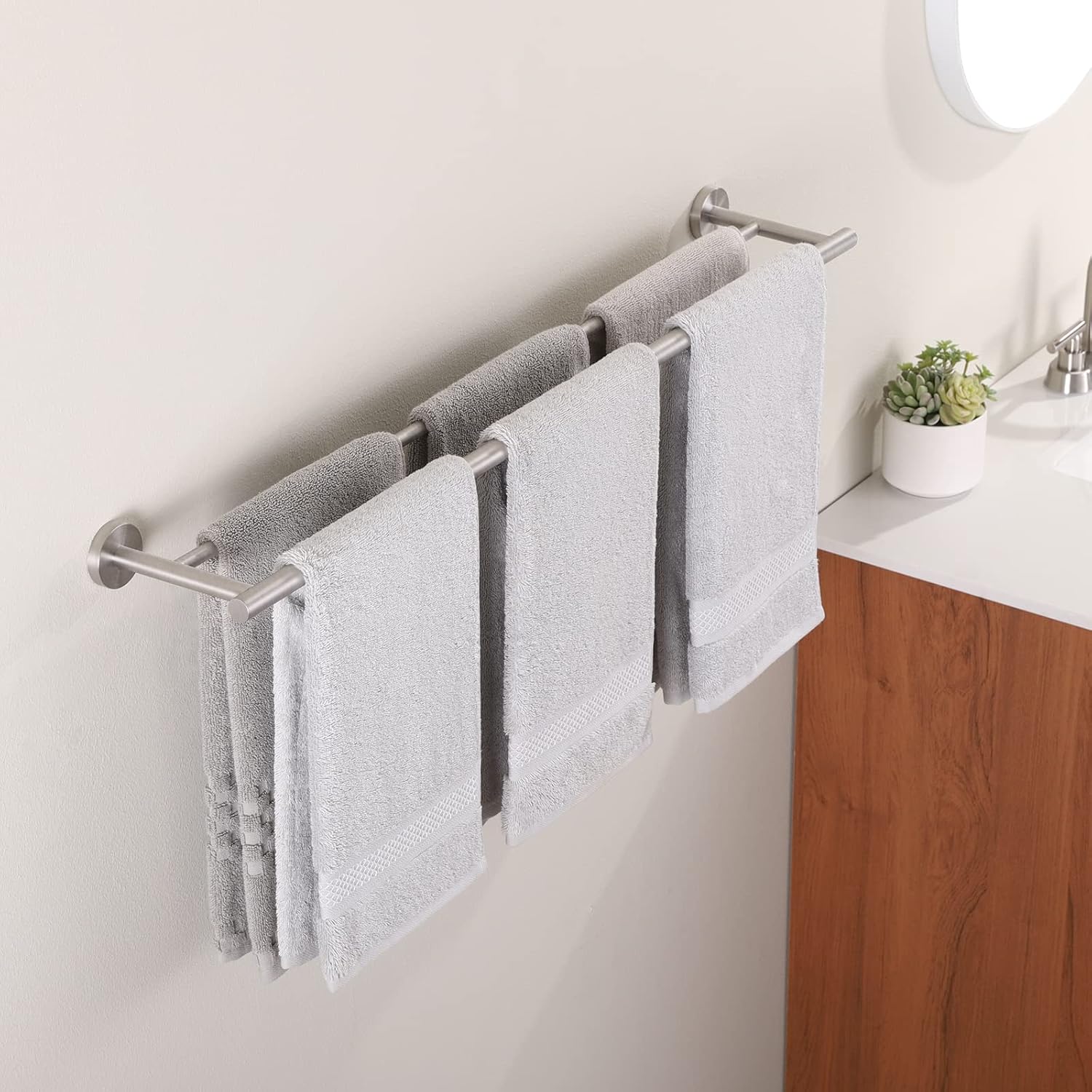 KES Handtuchhalter Doppel Badetuchhalter Edelstahl SUS304 Handtuchstange Badezimmer 86 cm Lang Handt - Image 3