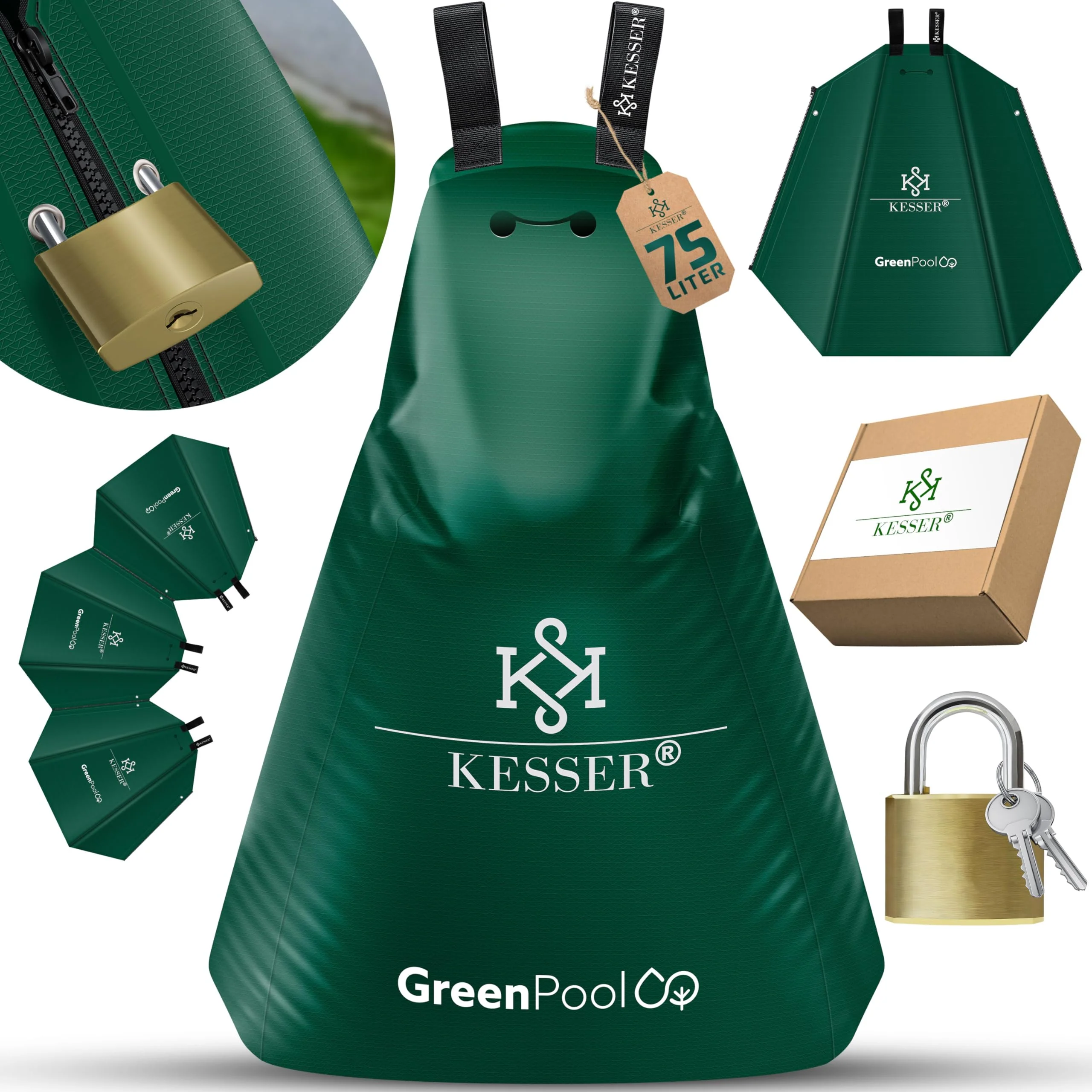 KESSER® Baum-Bewässerungssack 8er Set 75L Wassersack, Baumbewässerungsbeutel, PVC-Tasche langlebig &