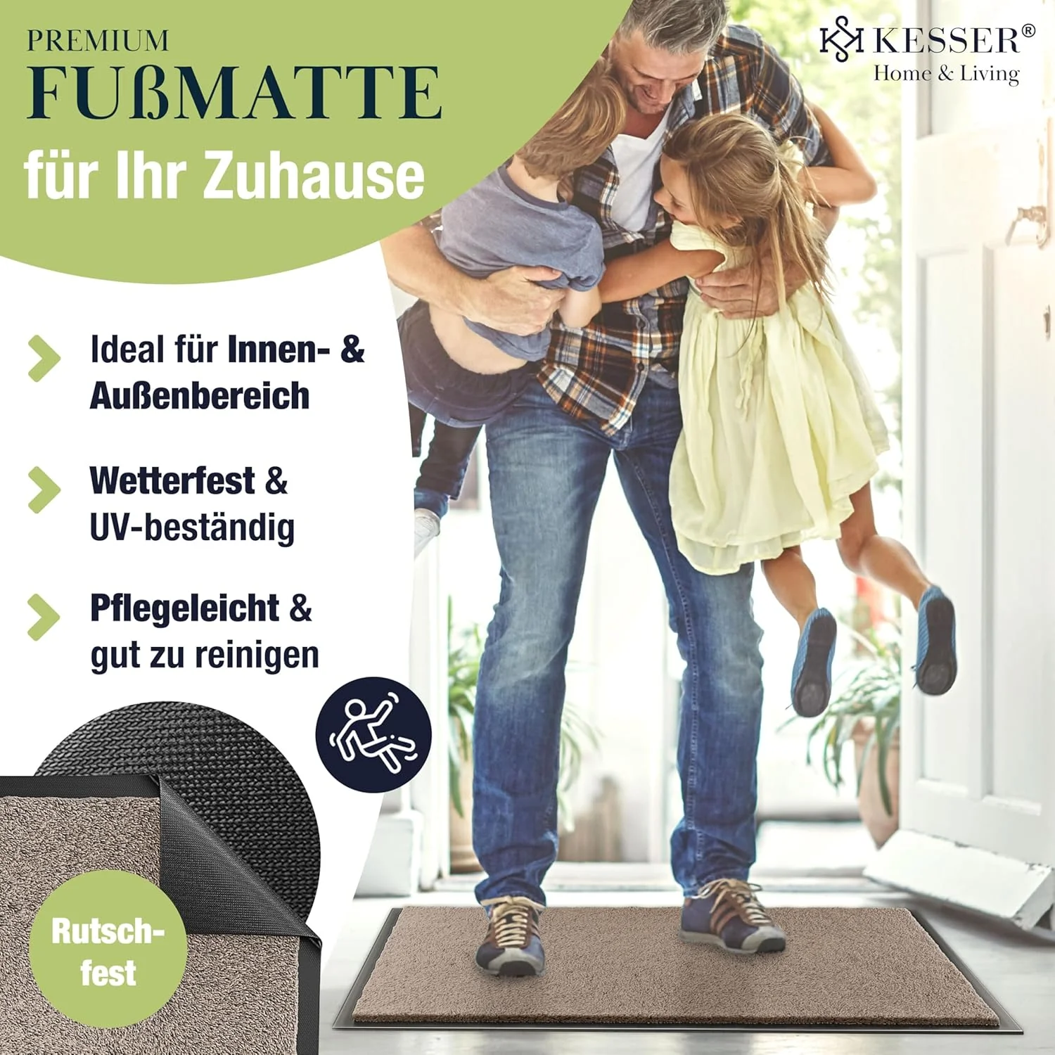 KESSER Schmutzfangmatte, Profi Fussmatte in vielen Grössen, Türmatte, Teppich, Fussabtreter & Fussab - Image 3