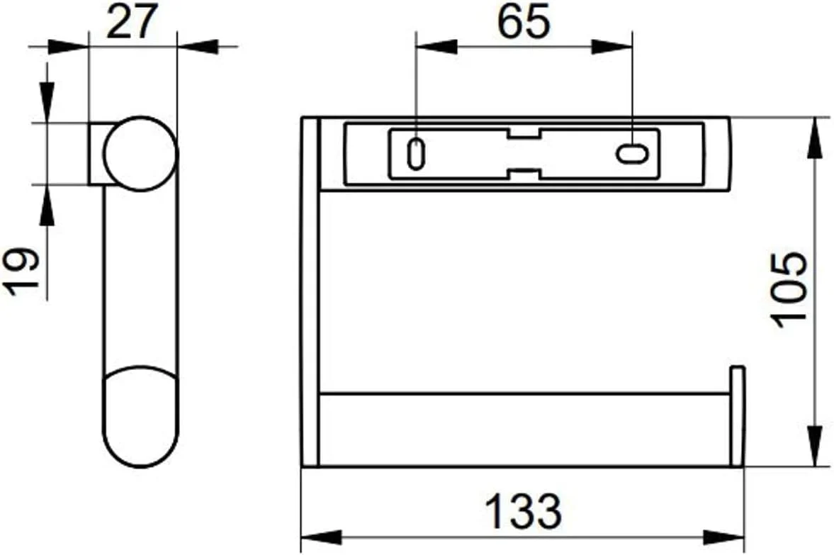 KEUCO Plan Toilettenpapierhalter, offene Form, Metall schwarz matt, Made in Germany, schwenkbar, ink - Image 2