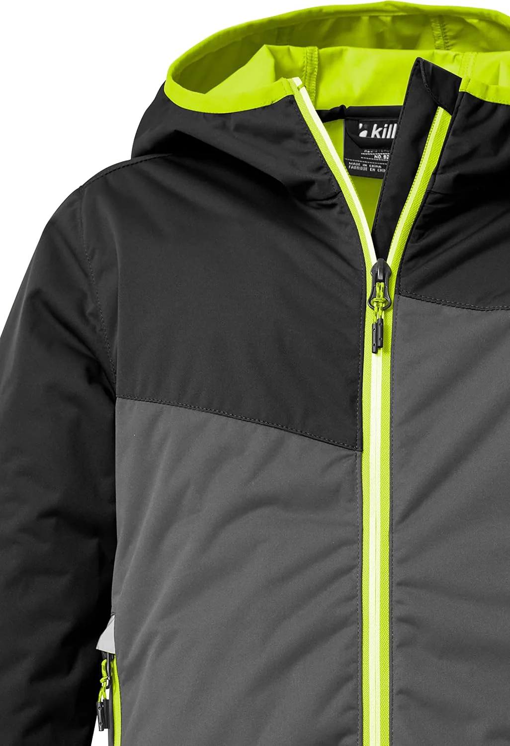 Killtec Jungen Kos 223 Bys Jckt 2-Lagen-Funktionsjacke/Outdoorjacke mit Kapuze, 140 Schwarz - Image 4