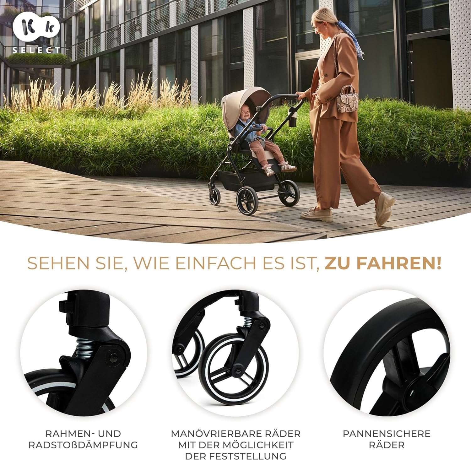 Kinderkraft YOXI Kinderwagen, buggy von Geburt bis 22 kg, Einfach Zusammenklappe, Undurchdringlichen - Image 4