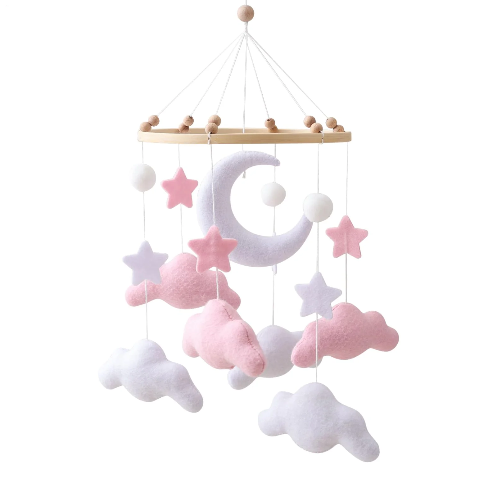 Kinderwagen Spielzeug, Babyglocke Mobile Für Babybett, Babyzimmer-Deko Zum Aufhängen, Mond, Stern, W