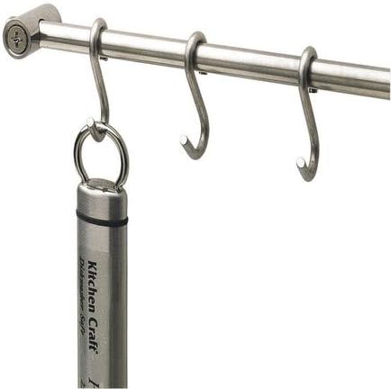 KitchenCraft Hängegestell, Hängender Topf- und Utensilienhalter, Edelstahl, 12 Hänger, 52 cm Einzeln - Image 4