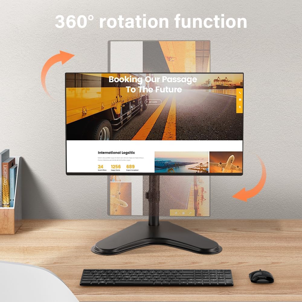 KKTONER Universal Monitor Ständer Bildschirm Stand Metallfuss Freistehendes Tischchen Halterung für - Image 6