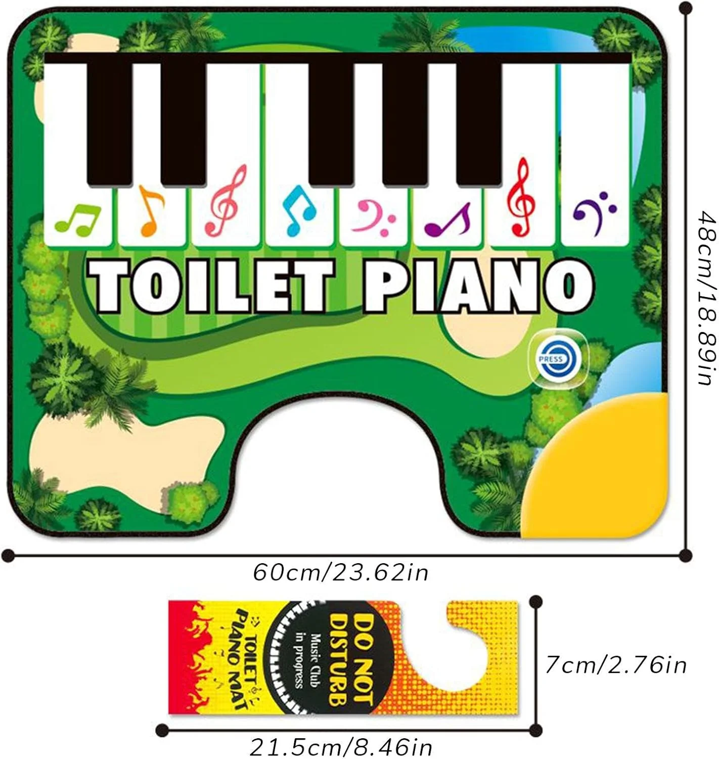 Klavier -Tastatur -Toilettenmatte, Töpfchen Klaviermatte, Kreativer Badezimmer Teppich mit Sound, In - Image 6