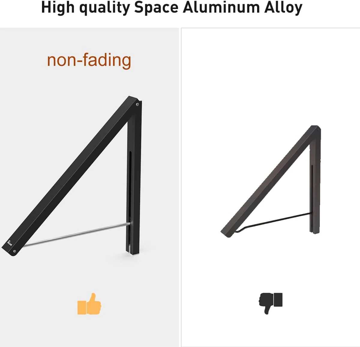 Kleiderbügel, faltbar, Wandhalterung, Aluminium, Aufbewahrung zu Hause, platzsparend, 2 Packungen 2 - Image 8