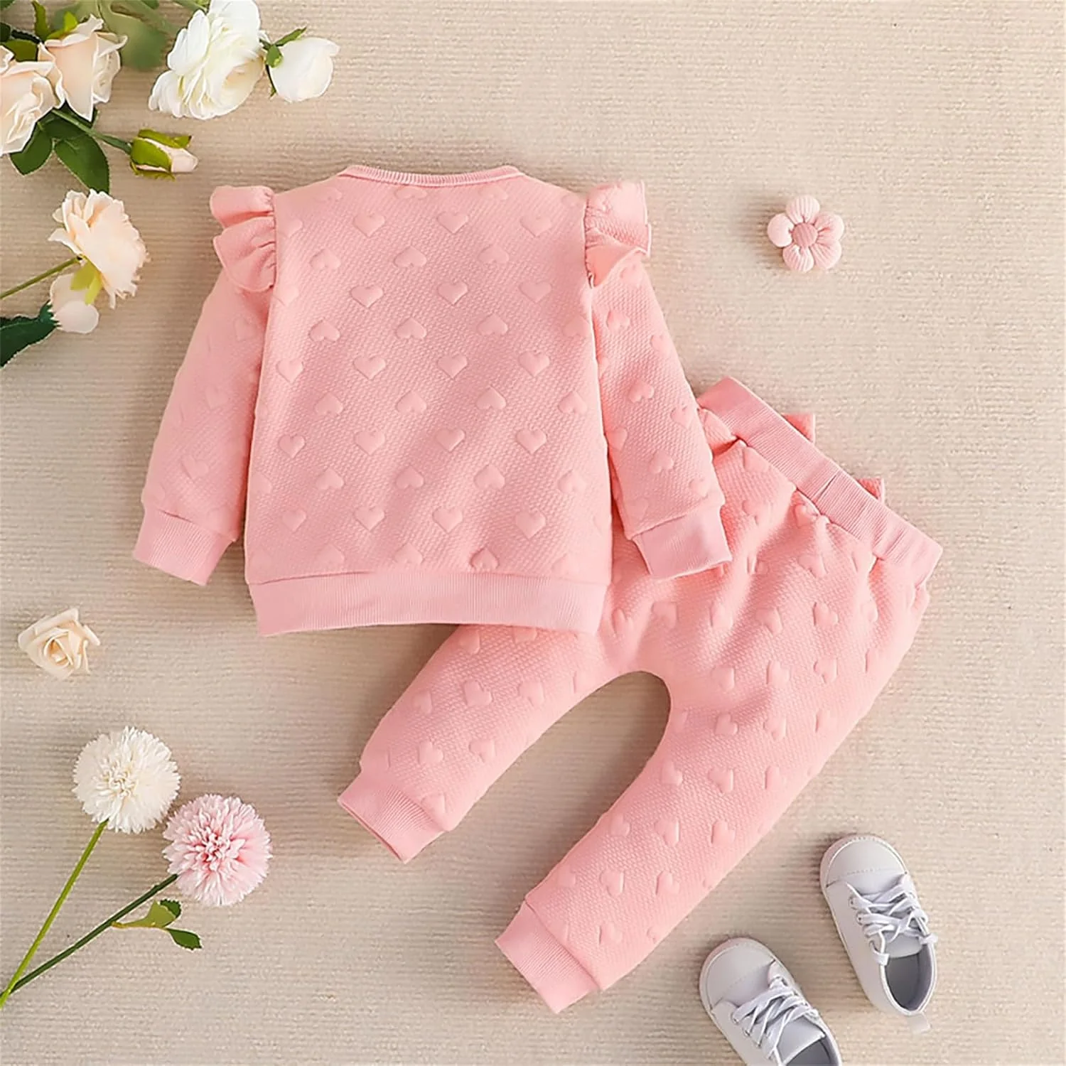 Kleinkind Baby Mädchen Outfits Langarm Sweatshirt Top Hose mit Fliege Kleinkind Herbst Winter Kleidu - Image 7