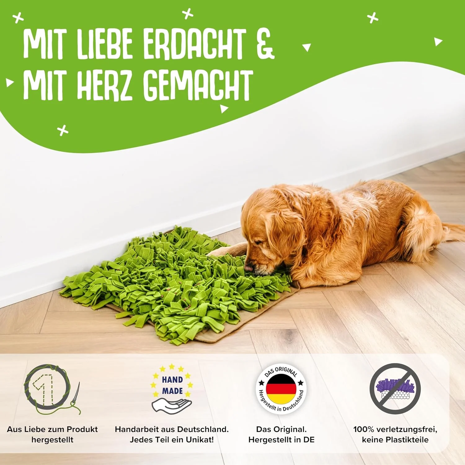 KNAUDER'S Best - Schnüffelteppich für Hunde in 60cm x 60cm - Schnüffelteppich mit mehr als 1.150 Fra - Image 3