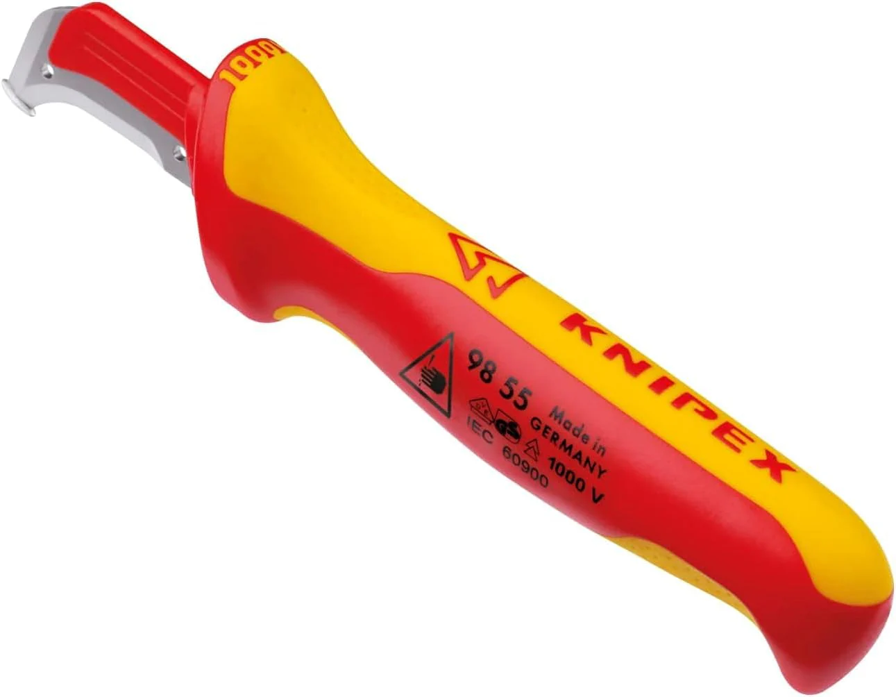 Knipex Abmantelungsmesser mit Gleitschuh isolierender Mehrkomponenten-Griff, VDE-geprüft 180 mm 98 5 - Image 2