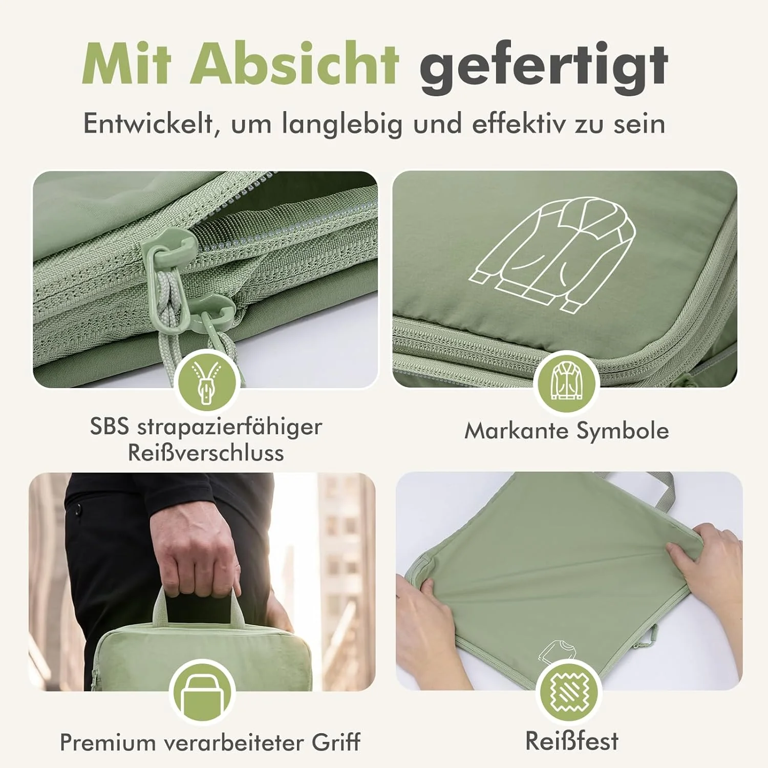 Koffer Organizer Packing Cubes Compression für Koffer und Rucksack, Nylon Packwürfel Organizer Set,T - Image 6