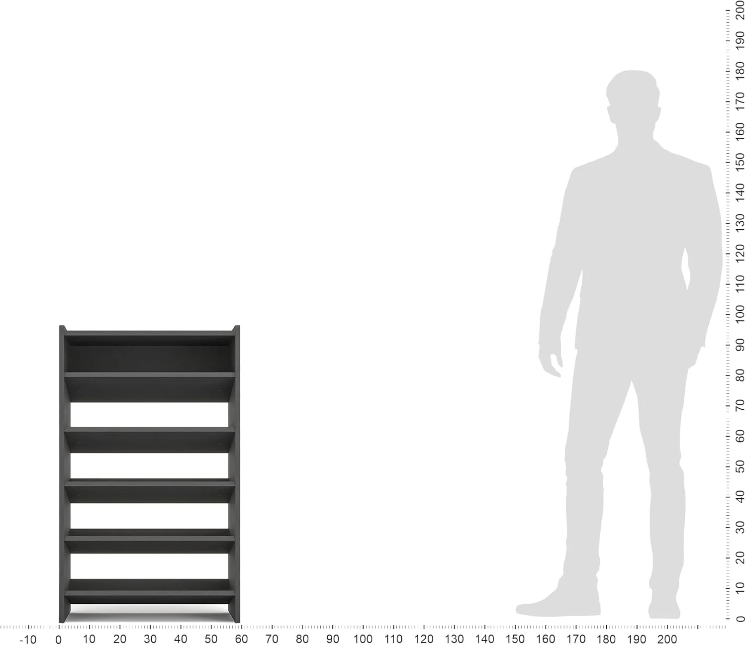 KOMTO Schuhregal Schmal - Schuhablage Flur mit 5 Ebenen Offener Schuhschrank Schuh Organizer Platzsp - Image 8