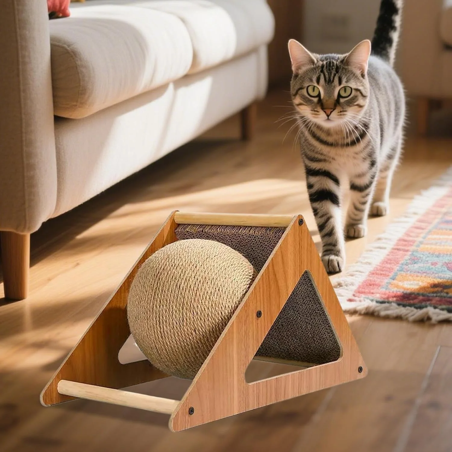 Kratzball für Katzen – Spielzeug für Kätzchen | Kratzball für Katze | Kratzball für Übung und Spiel - Image 8