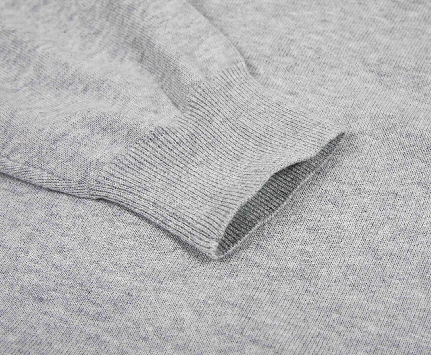Krumba Herren Baumwolle Übergross V-Ausschnitt Klassik Pullover XXL Grau, XXL Grau - Image 5