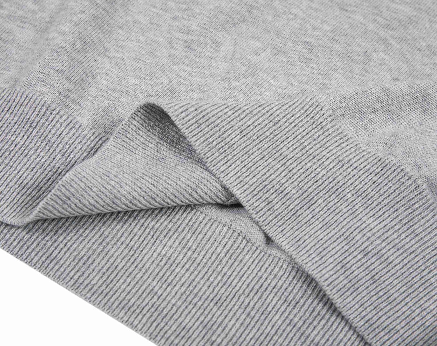 Krumba Herren Baumwolle Übergross V-Ausschnitt Klassik Pullover XXL Grau, XXL Grau - Image 6