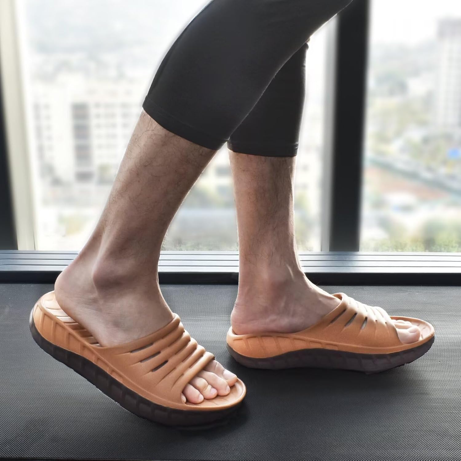 KuaiLu Recovery Sandalen Herren Bequeme Plantarfasziitis Schlappen Orthopädische Offene Zehen Männer - Image 2