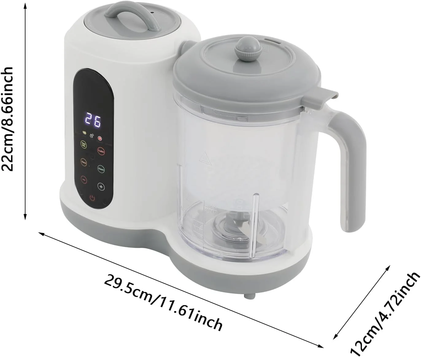 Küchenmaschine 50-400ml 450W All-in-One: Dämpfen, Mixen und Erhitzen Kompakt-Universalküchenmaschine - Image 4