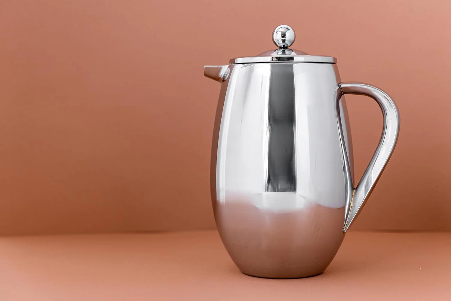 La Cafetière Edelstahl doppelwandige isolierte Cafetière 8 Tassen, Edelstahl, silber 8 Tassen Cafeti - Image 4