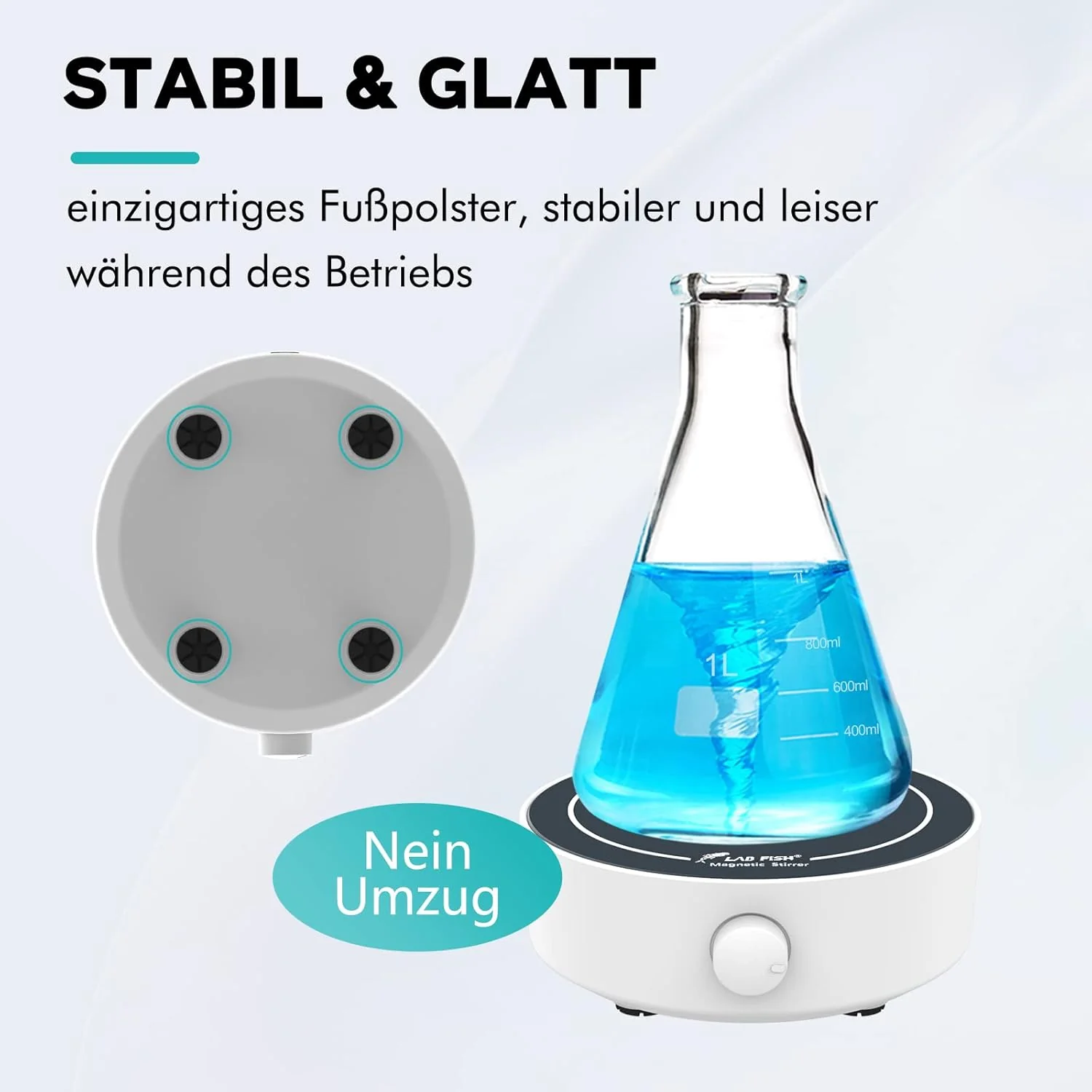 LABFISH Magnetrührer Labor 200-1800PRM labormagnetrührer Max Stirring 3000ml Kapazität magnetmischer - Image 5