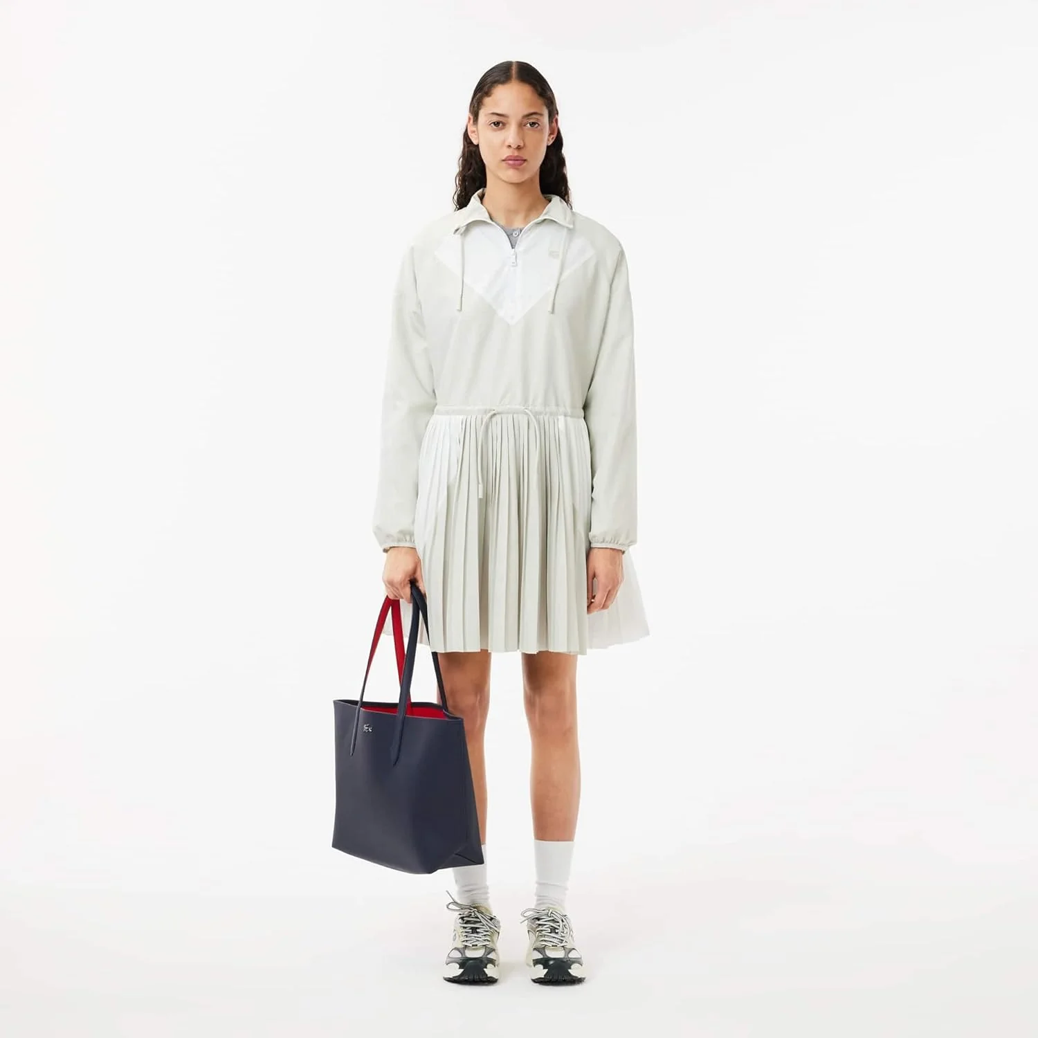 Lacoste Damen Nf2142aa Einkaufstasche Marine 166 Rouge - Image 2