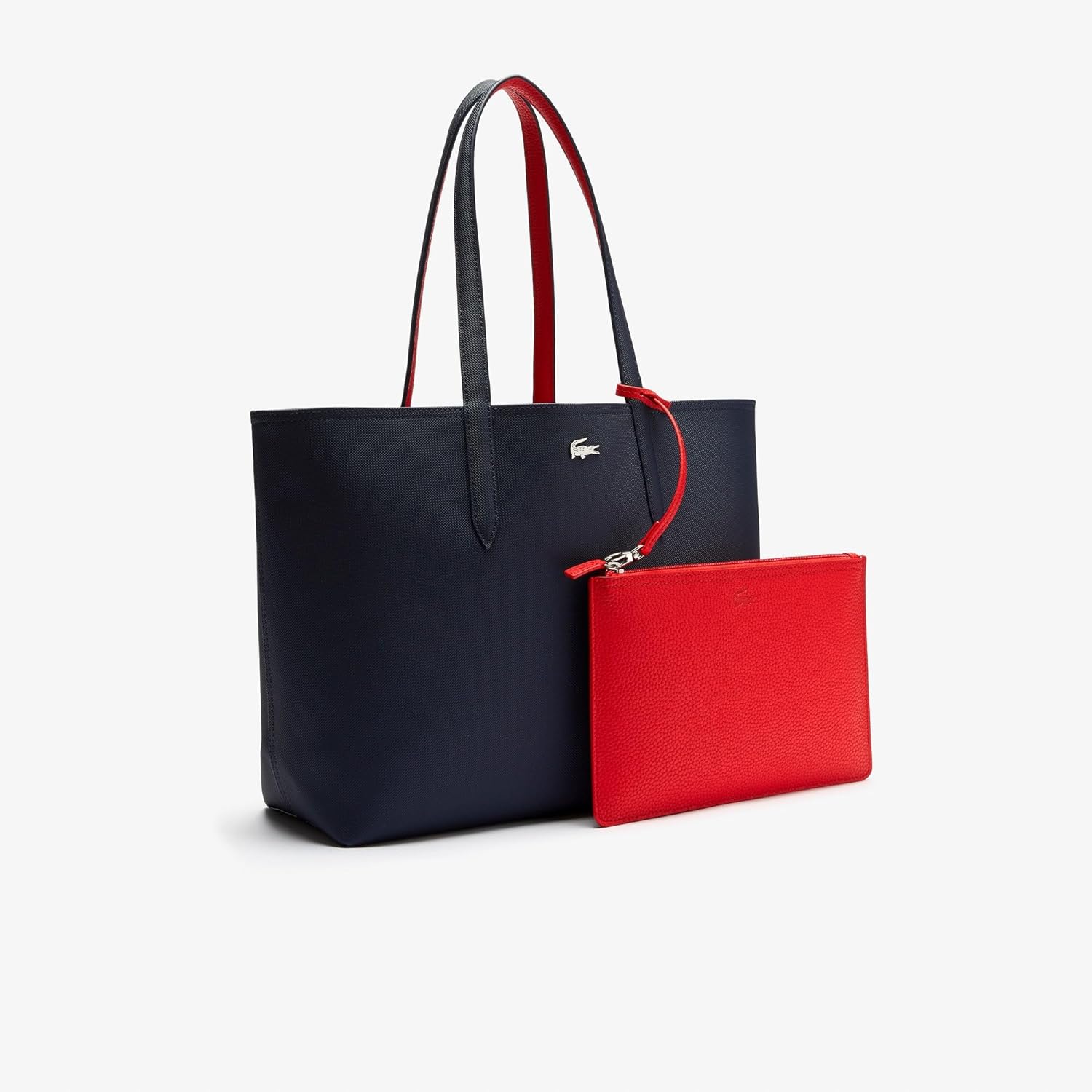 Lacoste Damen Nf2142aa Einkaufstasche Marine 166 Rouge - Image 5