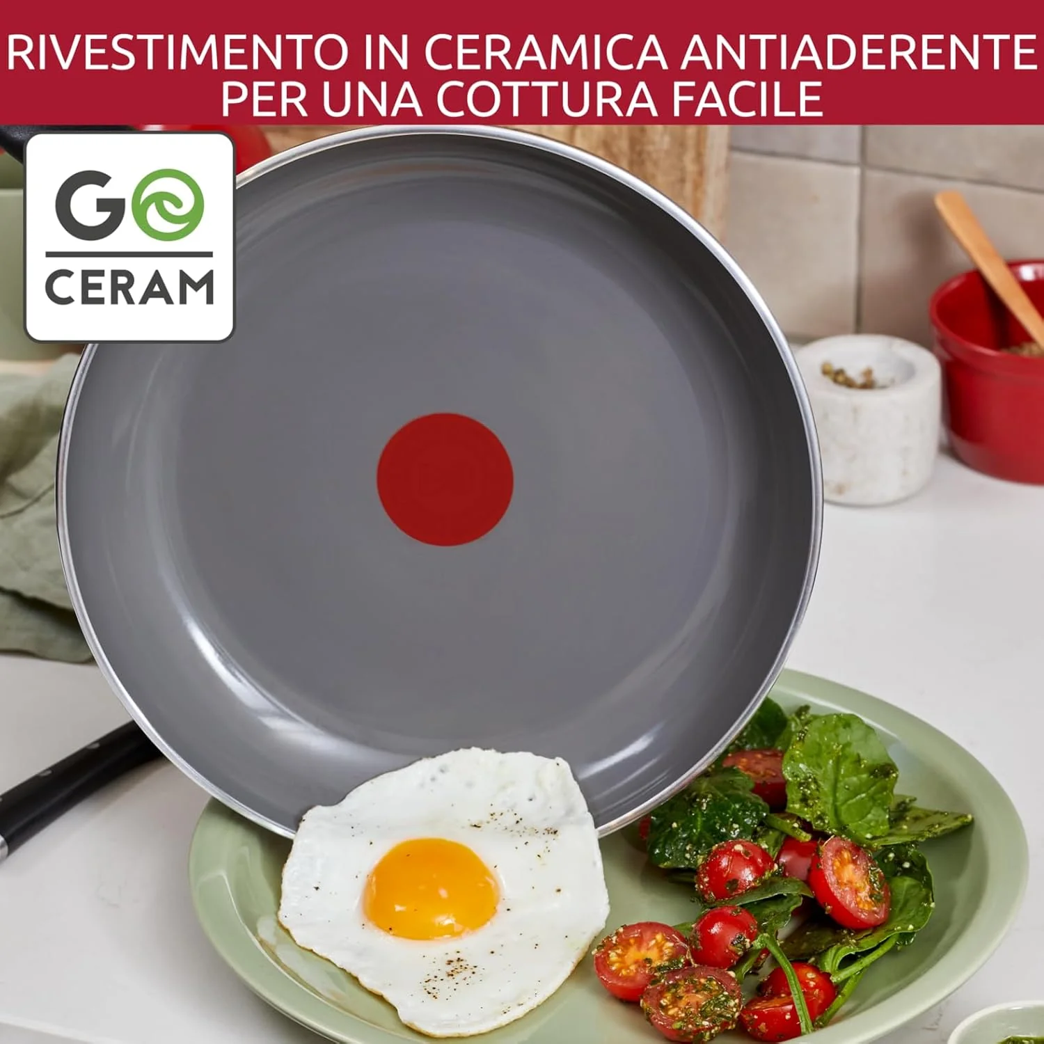 Lagostina Wok Tropfen, 28 cm, Antihaft-Keramikbeschichtung, optimale Gleitfähigkeit, einfache Reinig - Image 4