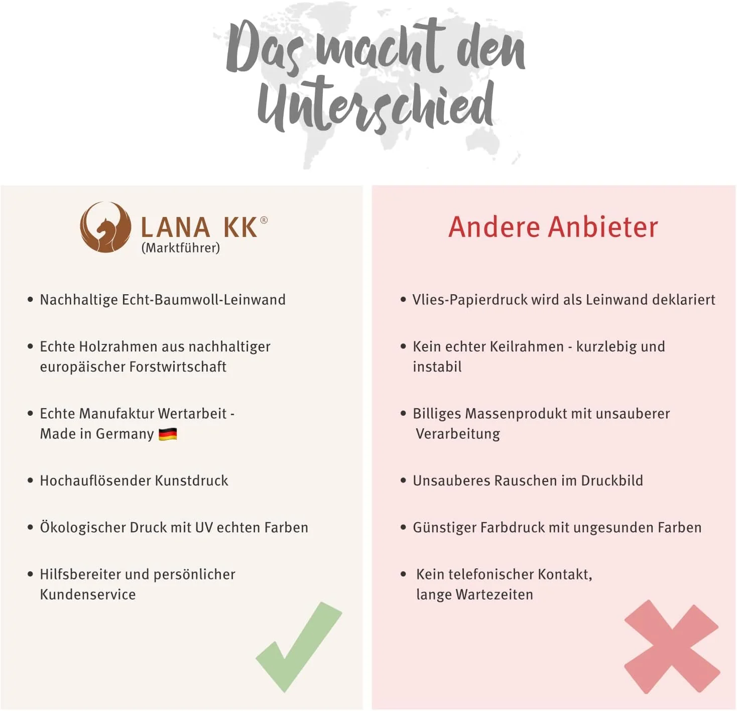 LANA KK - Luxus Pinnwand Weltkarte - Frozen - Deutsch - in 120 x 80 cm, stabile Rückwand zum Pinnen - Image 8