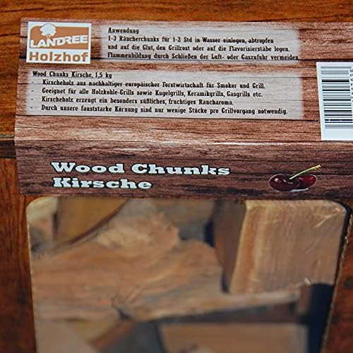 Landree® Räucherklötze Wood Chunks 1,5Kg aus Schleswig-Holstein (Kirsche) - Image 4