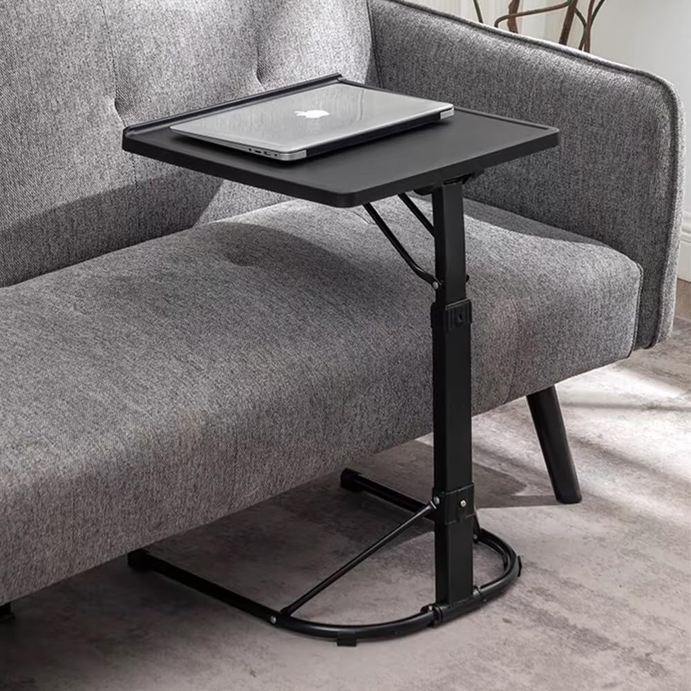 LANTUS Laptoptisch, höhenverstellbar, Holz, Ständer mit 4 Rollen, Gelb, klappbar, 43 x 43 x 69 cm (s - Image 7